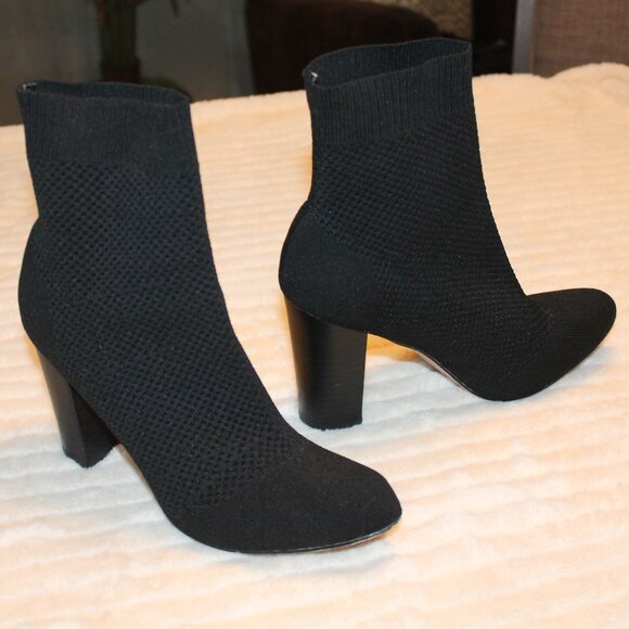 MIA - Mia Knit Sock Black Booties - Picture 1 of 5